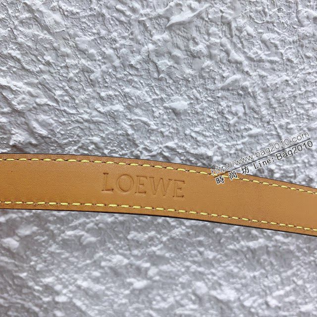 LOEWE女士皮帶 羅意威粒面小牛皮經典銅扣腰帶  jjp2005